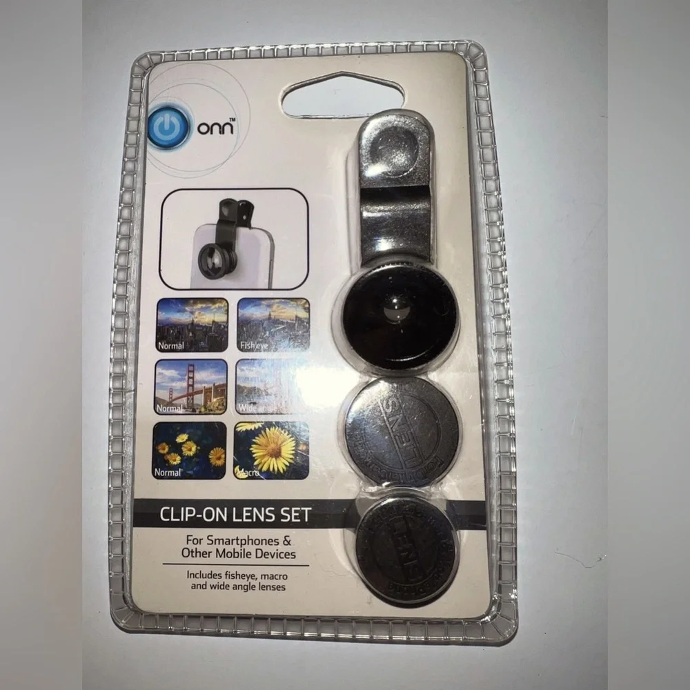 Onn Smartphone/Tablet Clip-On 8X Telephoto Lens wide angle macro & fisheye lens